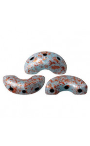 Les perles par Puca® Arcos beads Opaque blue turquoise tweedy 63030/45703